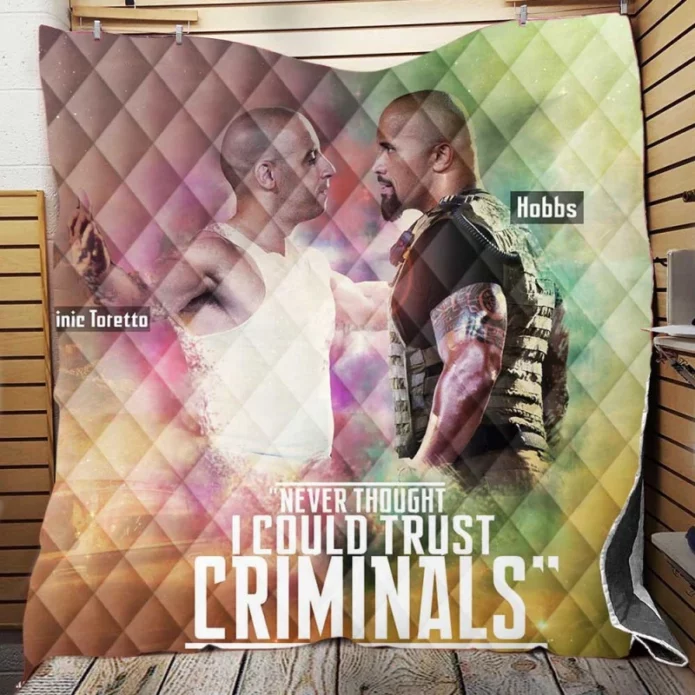Fast & Furious 6 Movie Dom and Luke Quilt Blanket