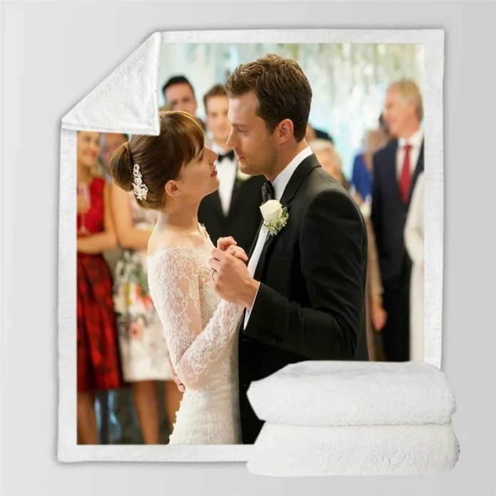 Fifty Shades Freed Movie Wedding Scene Sherpa Fleece Blanket