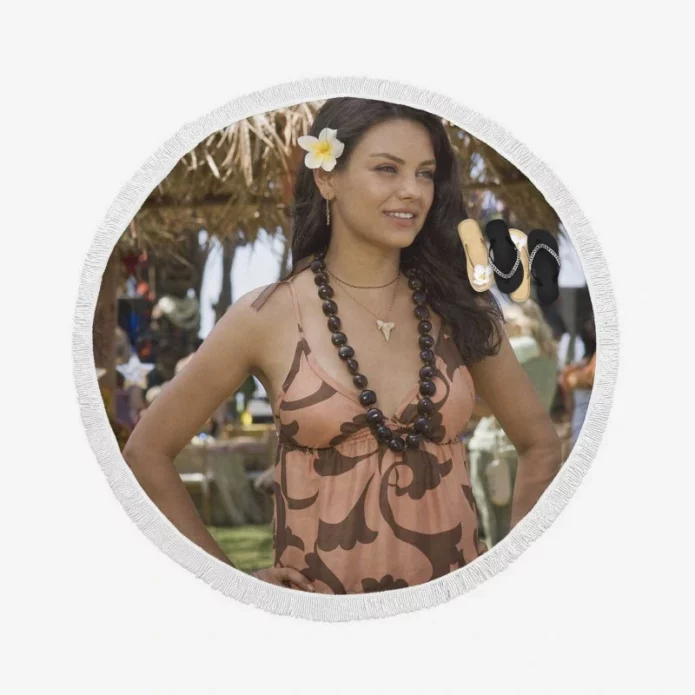 Forgetting Sarah Marshall Movie Mila Kunis Round Beach Towel