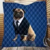 Frank the Pug Men in Black International Movie Quilt Blanket