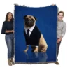 Frank the Pug Men in Black International Movie Woven Blanket