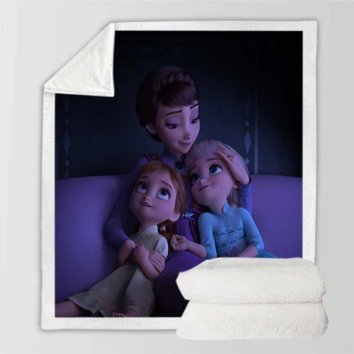 Frozen 2 Movie Elsa Anna Queen Iduna Sherpa Fleece Blanket
