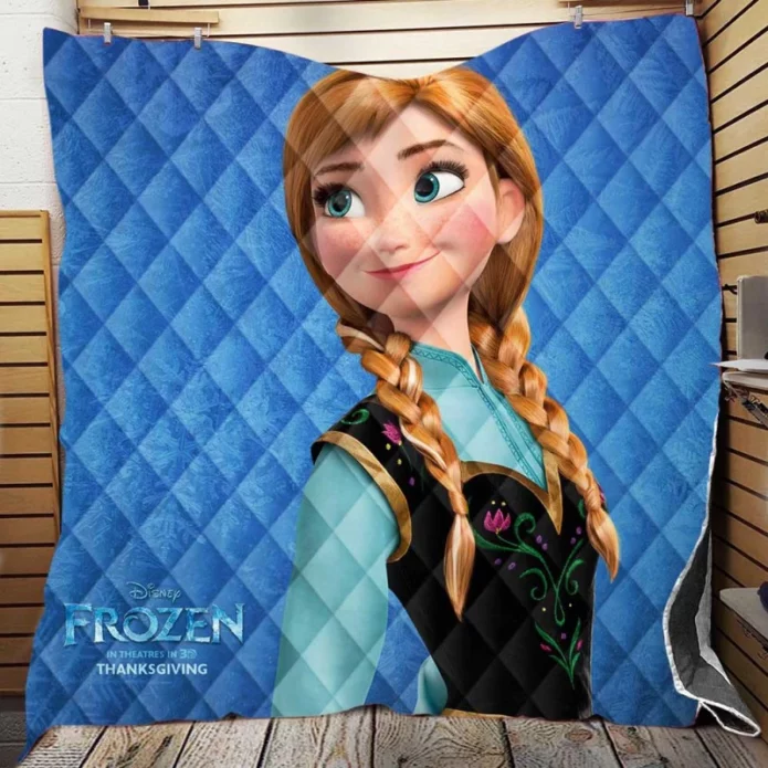 Frozen Animated Movie Anna Quilt Blanket