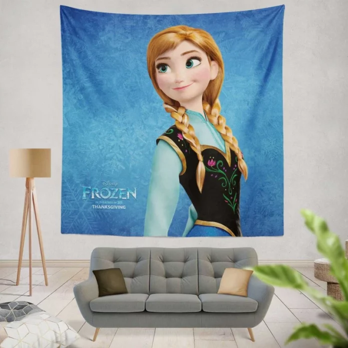 Frozen Animated Movie Anna Wall Hanging Tapestry