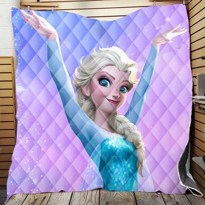Frozen Movie Elsa Ice Castle Princess Quilt Blanket