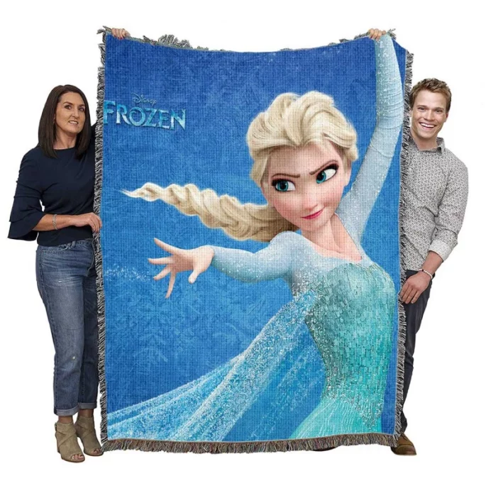 Frozen Movie Elsa Princess Woven Blanket