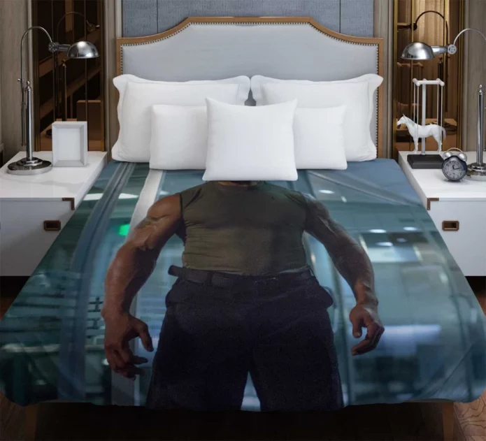 Furious 7 Movie Dwayne Johnson Duvet Cover