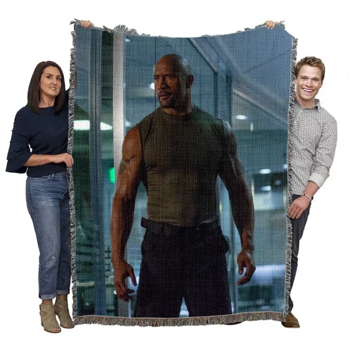 Furious 7 Movie Dwayne Johnson Woven Blanket