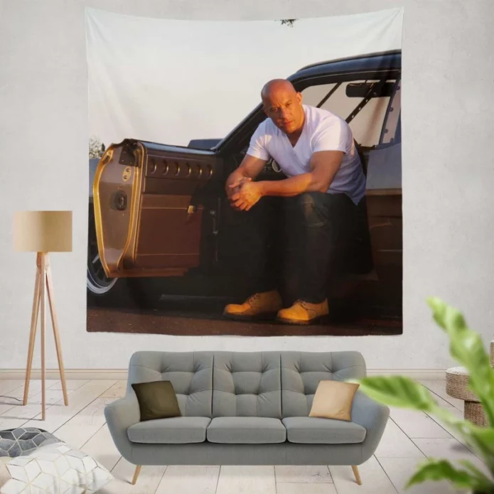 Furious 7 Movie Vin Diesel Dominic Toretto Wall Hanging Tapestry