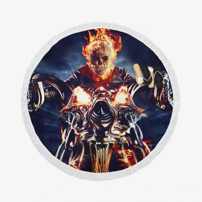 Ghost Rider Movie Round Beach Towel