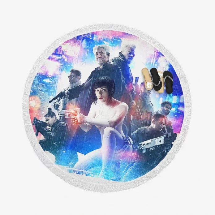 Ghost in the Shell Movie Round Beach Towel