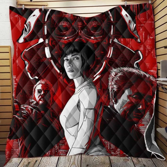 Ghost in the Shell Movie Scarlett Johansson Quilt Blanket