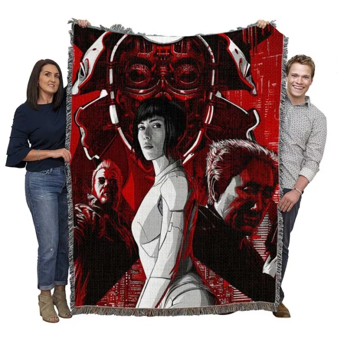 Ghost in the Shell Movie Scarlett Johansson Woven Blanket