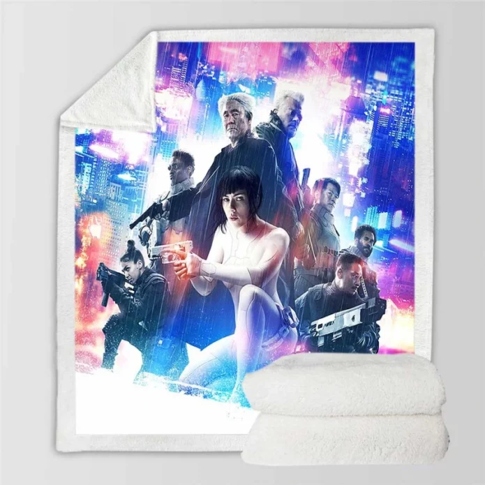 Ghost in the Shell Movie Sherpa Fleece Blanket