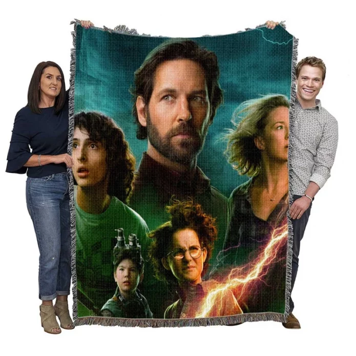 Ghostbusters Afterlife Movie Finn Wolfhard Woven Blanket