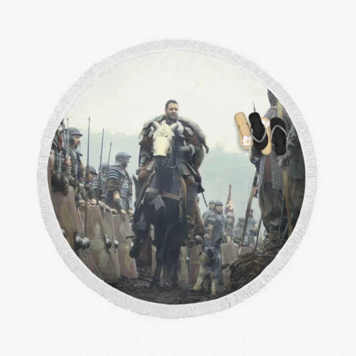 Gladiator Movie Russell Crowe Round Beach Towel