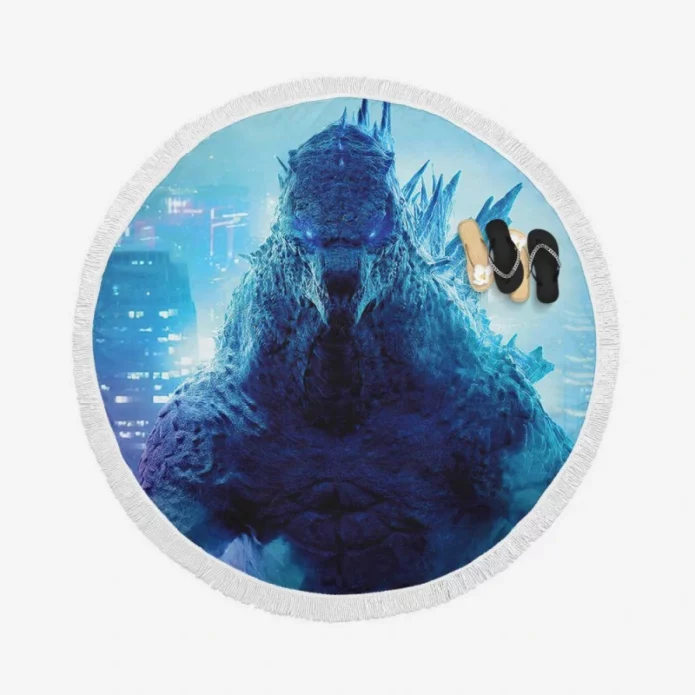 Godzilla vs Kong Movie Round Beach Towel