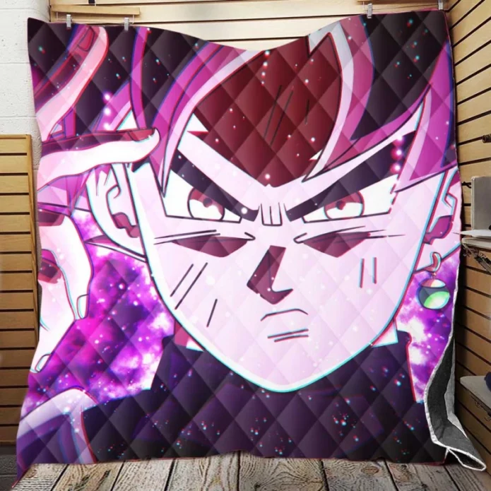 Goku Black Super Saiyan Rose Quilt Blanket