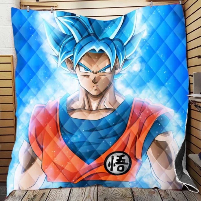 Goku Japanese Hero Anime Quilt Blanket