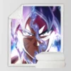 Goku Ultra Instinct Dragon Ball Super Sherpa Fleece Blanket