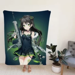 Green Girls Frontline Anime Fleece Blanket
