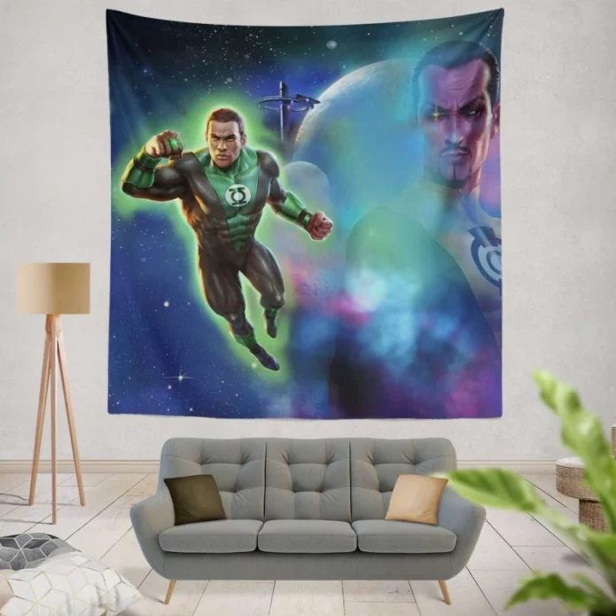 Green Lantern Beware My Power Movie John Stewart Wall Hanging Tapestry