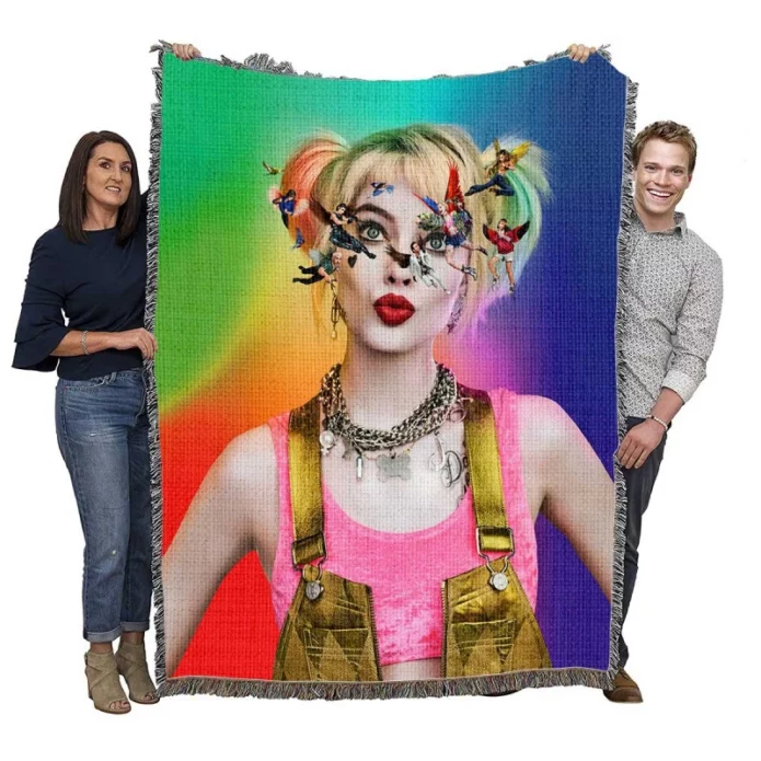 Harley Quinn Birds of Prey Movie Margot Robbie Woven Blanket