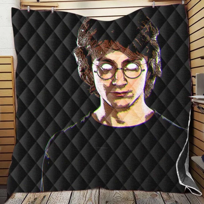 Harry Potter Movie Daniel Radcliffe Glitch Art Quilt Blanket