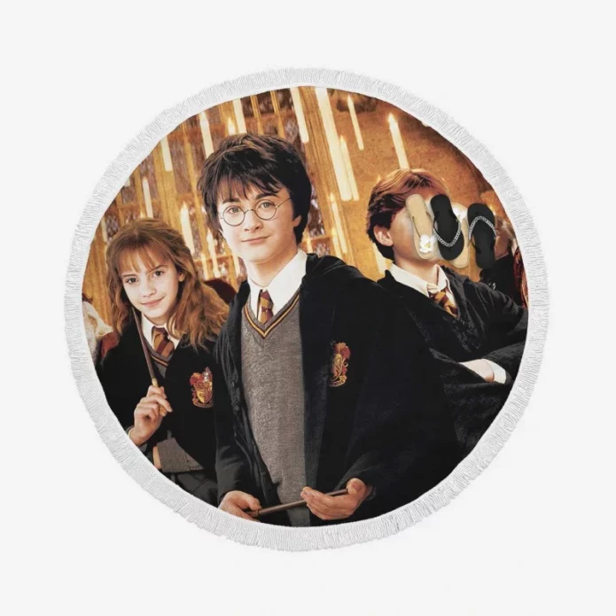 Harry Potter and the Chamber of Secrets Movie Round Beach Towel