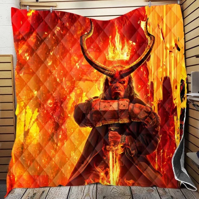 Hellboy Movie David Harbour Quilt Blanket