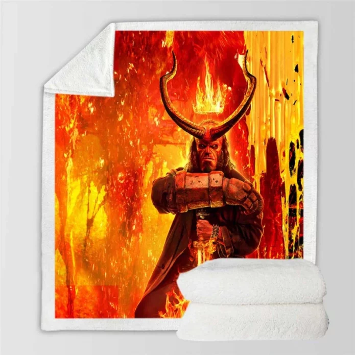 Hellboy Movie David Harbour Sherpa Fleece Blanket