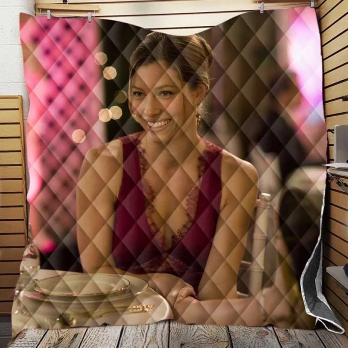 I Now Pronounce You Chuck and Larry Movie Jessica Biel Quilt Blanket