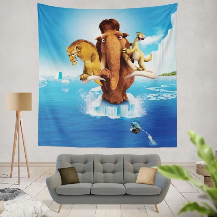 Ice Age Continental Drift Kids Movie Wall Hanging Tapestry