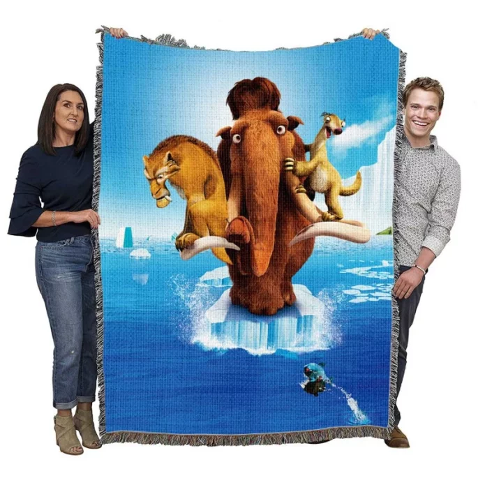 Ice Age Continental Drift Kids Movie Woven Blanket