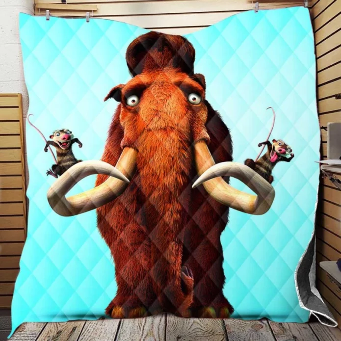 Ice Age Dawn of the Dinosaurs Movie Quilt Blanket