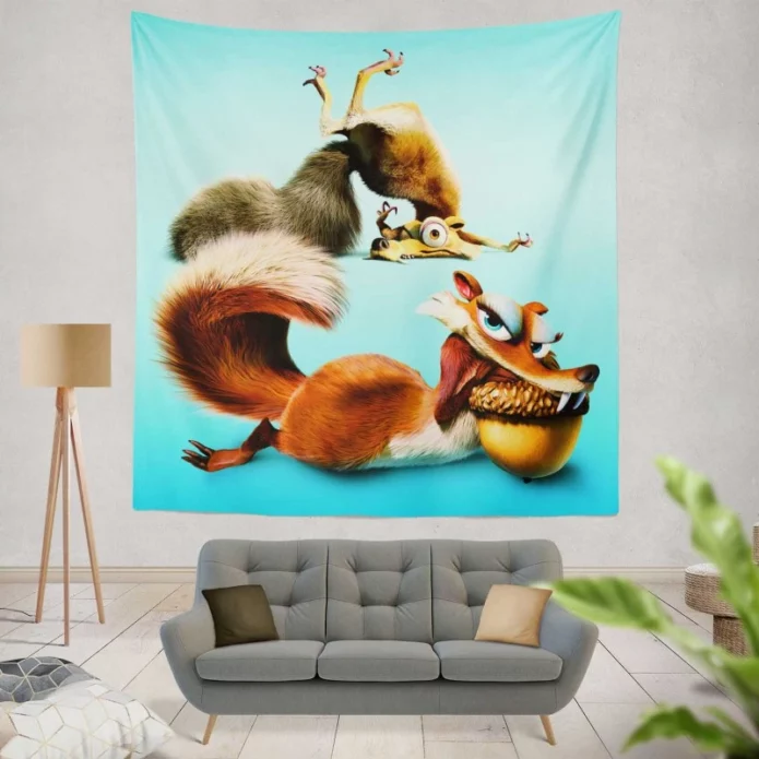 Ice Age Dawn of the Dinosaurs Movie Scrat Wall Hanging Tapestry