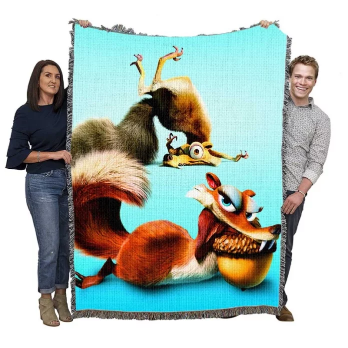 Ice Age Dawn of the Dinosaurs Movie Scrat Woven Blanket