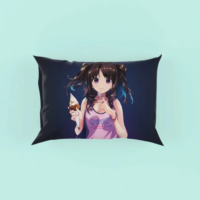 Ice Cream Desert Anime Girl Pillow Case
