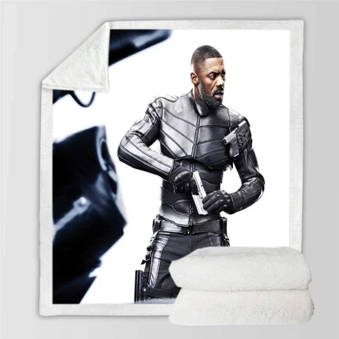 Idris Elba in Fast & Furious Presents Hobbs & Shaw Movie Sherpa Fleece Blanket