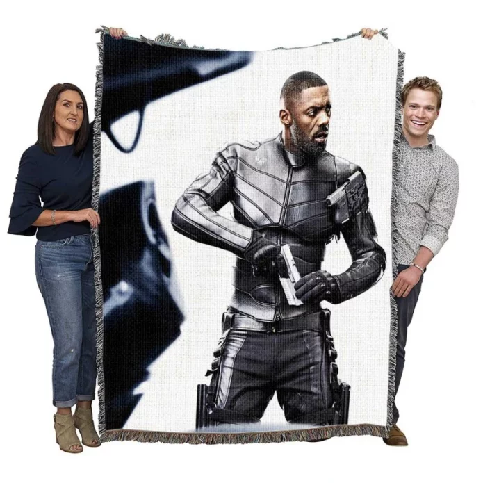 Idris Elba in Fast & Furious Presents Hobbs & Shaw Movie Woven Blanket