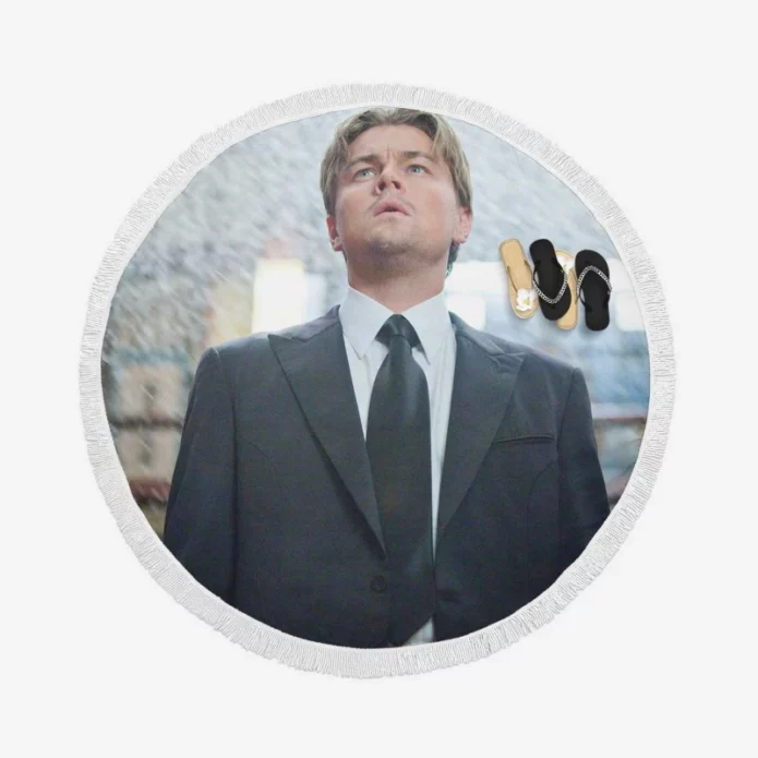 Inception Movie Leonardo Dicaprio Round Beach Towel