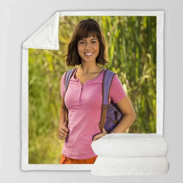 Isabela Merced in Dora and the Lost City of Gold Kids Movie Sherpa Fleece Blanket