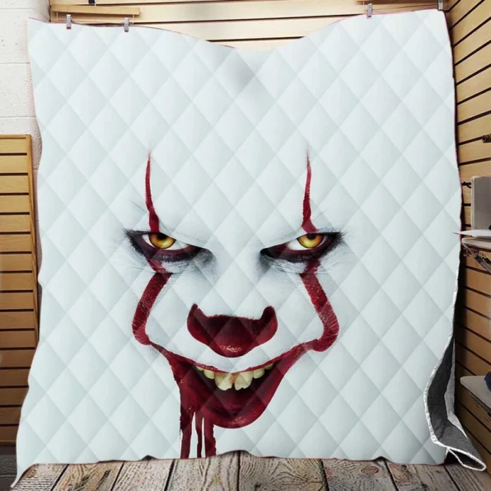 It Chapter Two Film Pennywise White Quilt Blanket