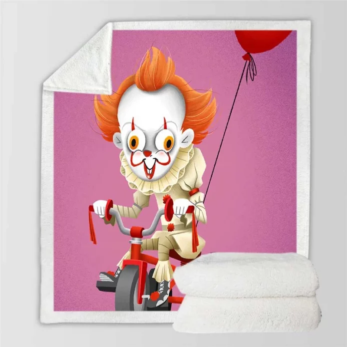 It Movie Clown Sherpa Fleece Blanket