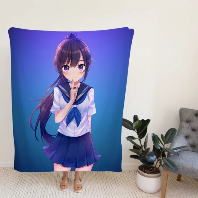 Japanese School Uniform Anime Fleece Blanket