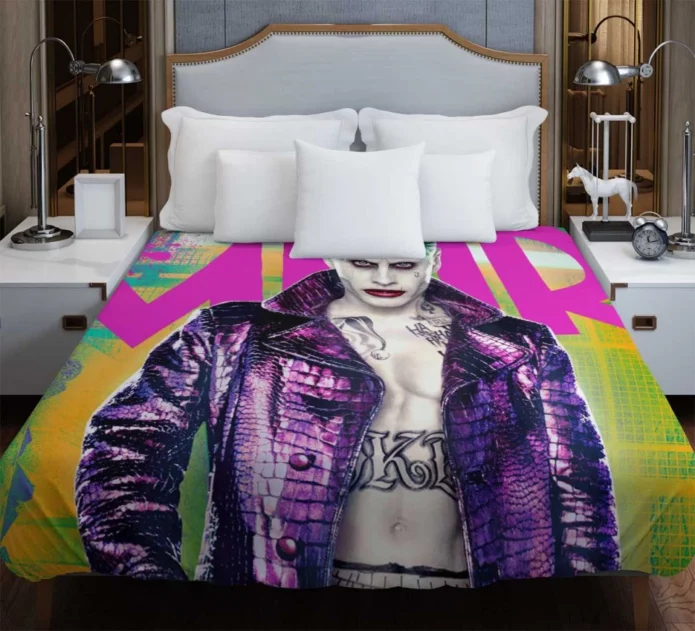 Jared Leto as The Joker in Suicide Squad Movie Duvet Cover