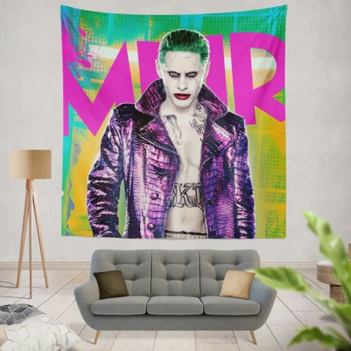 Jared Leto as The Joker in Suicide Squad Movie Wall Hanging Tapestry