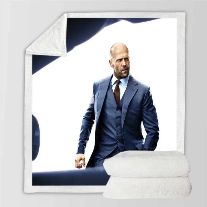 Jason Statham in Fast & Furious Presents Hobbs & Shaw Movie Sherpa Fleece Blanket