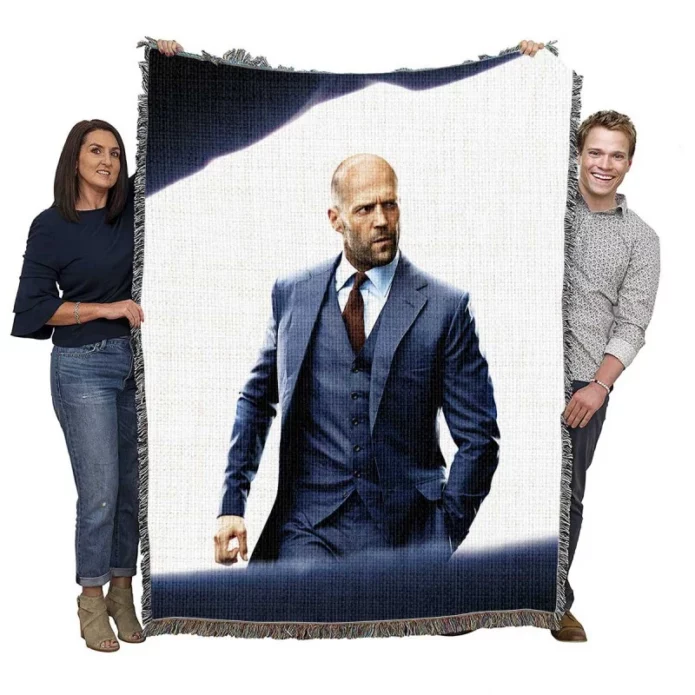 Jason Statham in Fast & Furious Presents Hobbs & Shaw Movie Woven Blanket