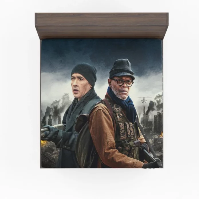 John Cusack and Samuel L Jackson in Cell Movie Fitted Sheet